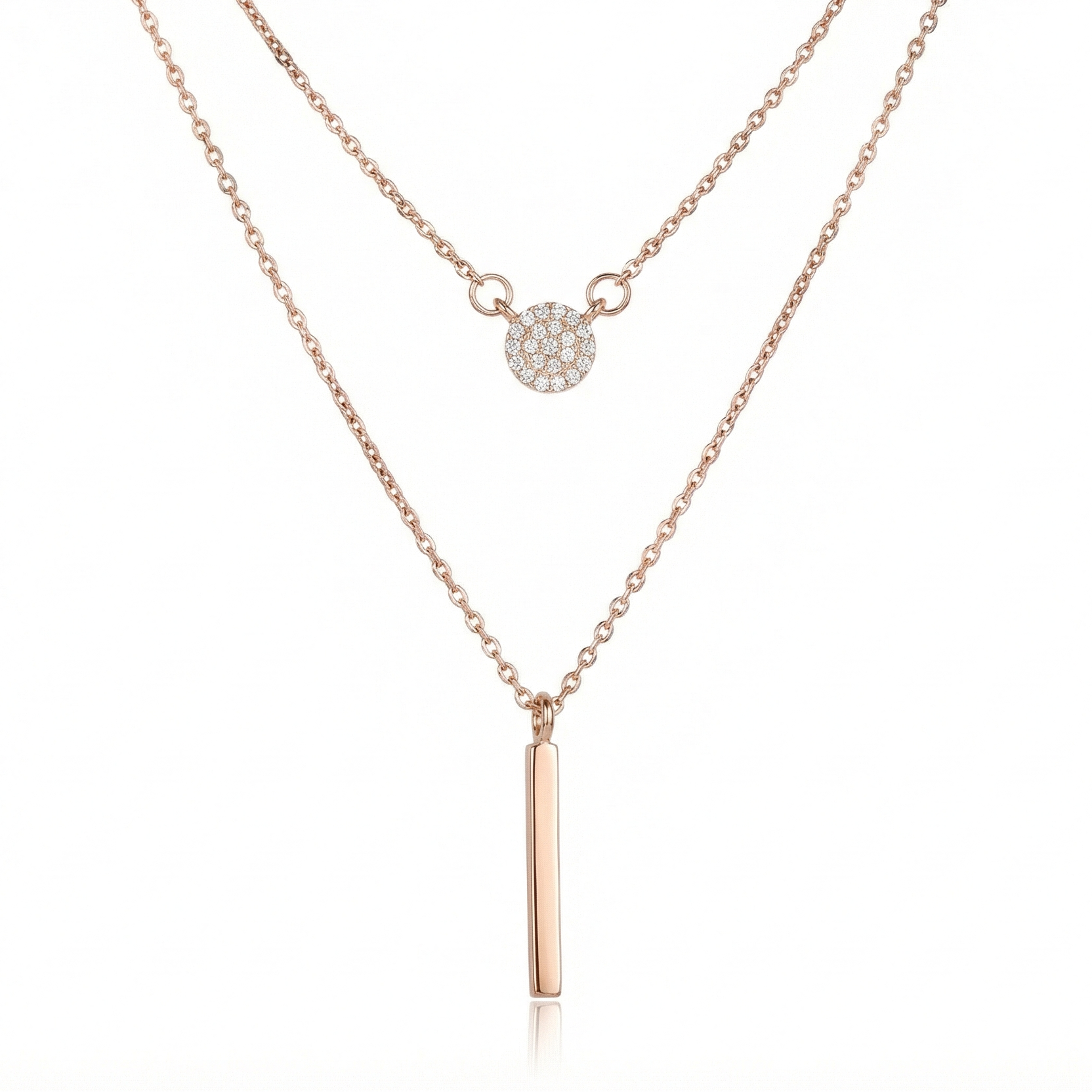 Circle and Bar Choker Necklace