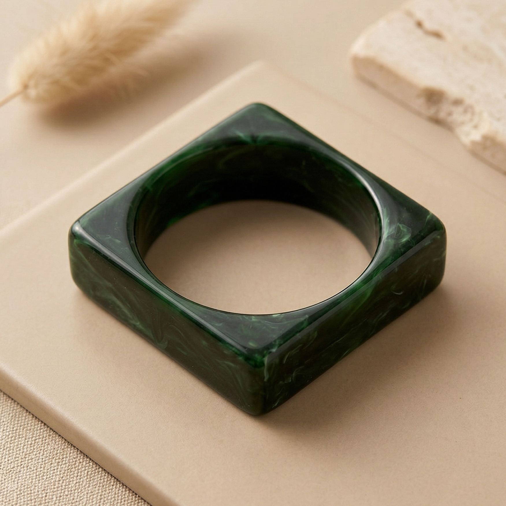 Resin Colorblock Bangle