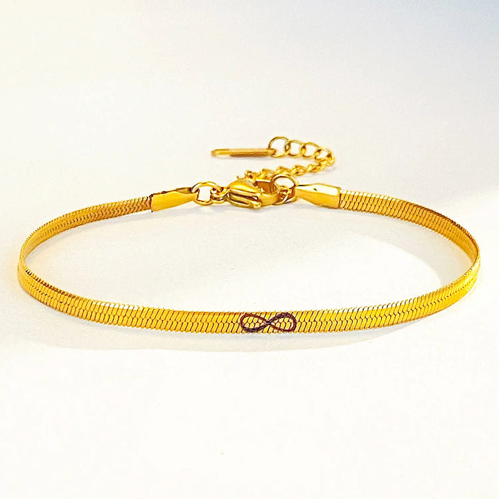 Couple Snake Chain Infinity Bracelet Set (Pack of 2)