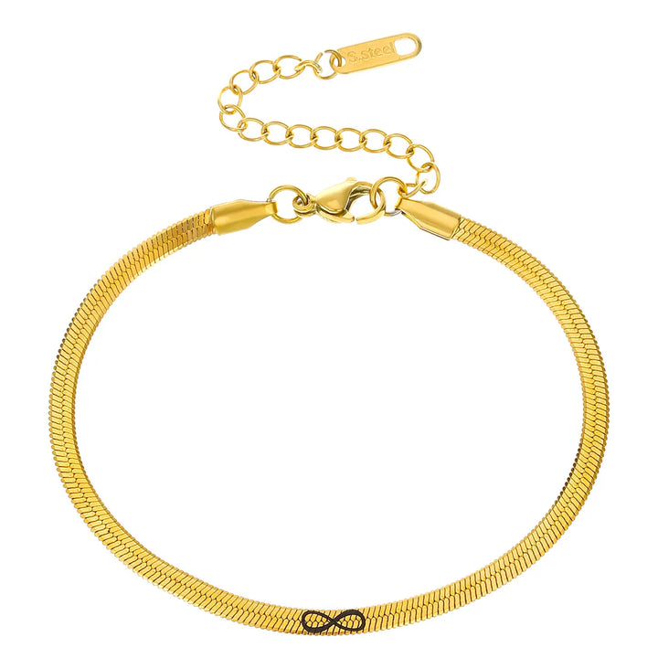 Couple Snake Chain Infinity Bracelet Set (Pack of 2)