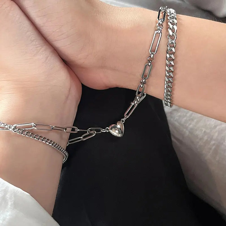 Couple Magnetic Heart Bracelet Set (Pack of 2)
