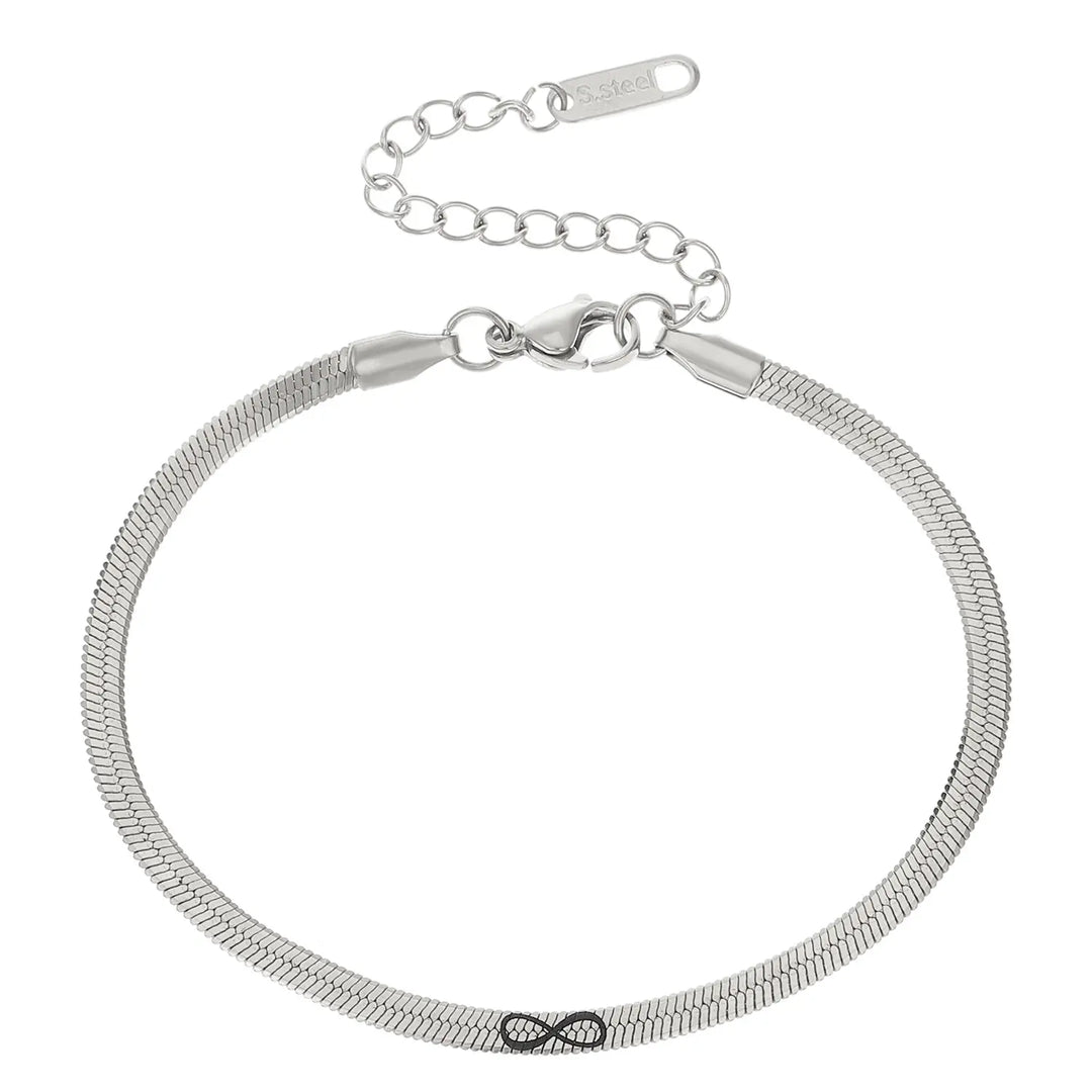 Couple Snake Chain Infinity Bracelet Set (Pack of 2)