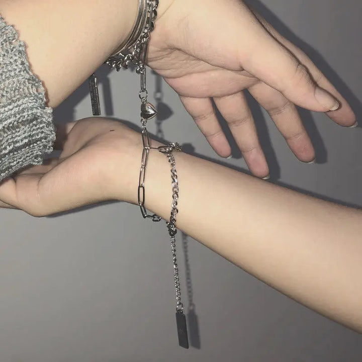 Couple Magnetic Heart Bracelet Set (Pack of 2)