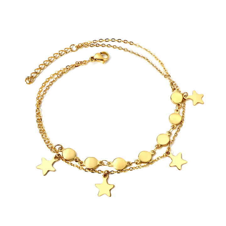 Coin Star Charm Anklet