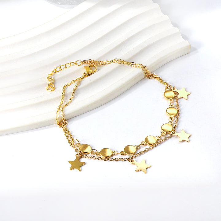 Coin Star Charm Anklet