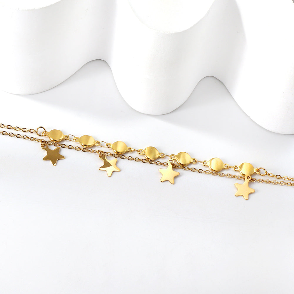 Coin Star Charm Anklet