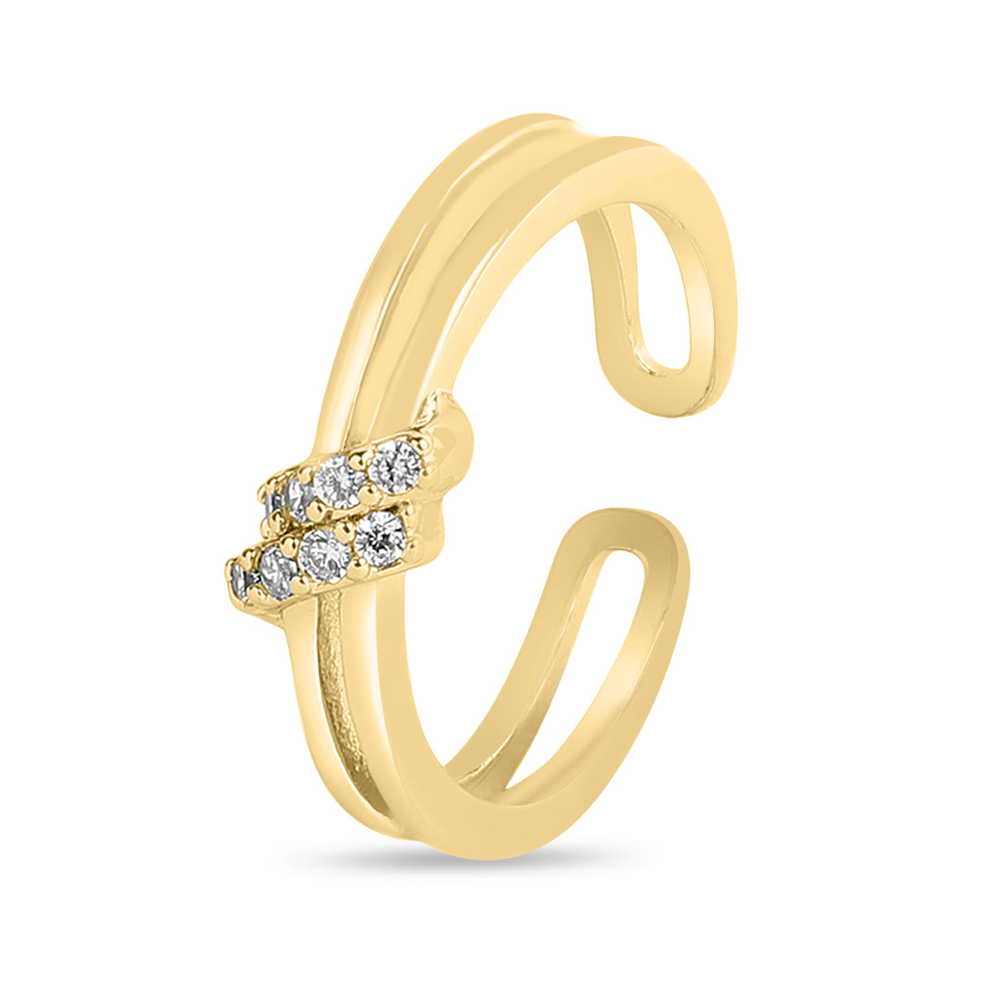 Studded Swirl Ring