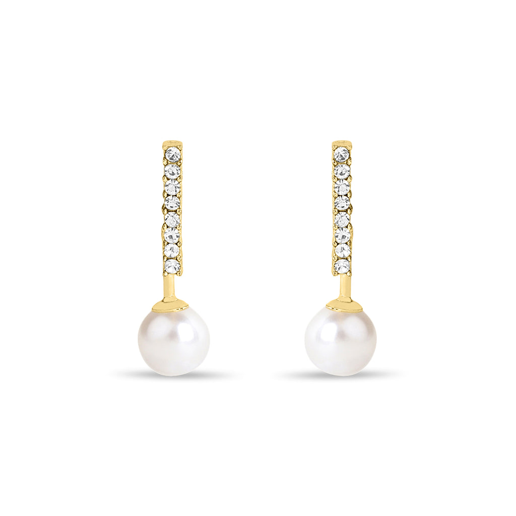 Pearl Bar Drop Studs