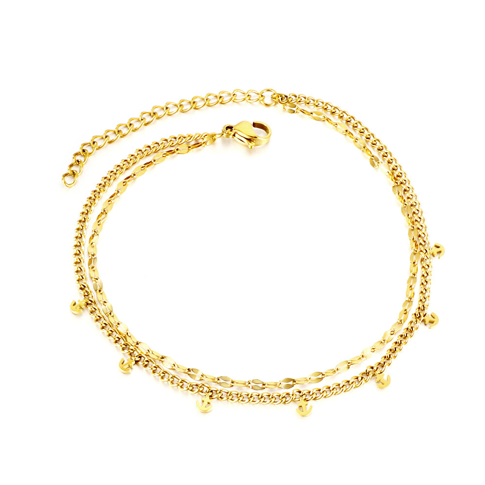 Dainty Anchor Trail Anklet