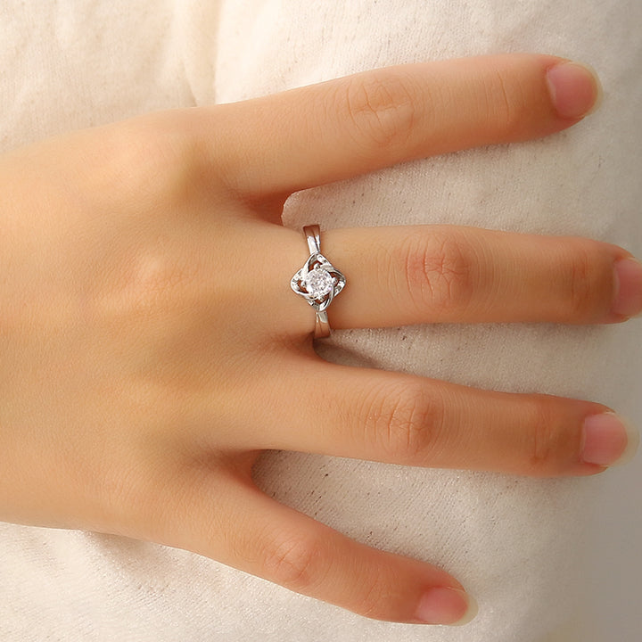 Floral Fusion Minimal Couple Rings