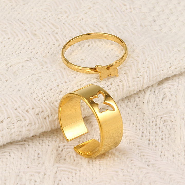 Wings Of Love Couple Rings