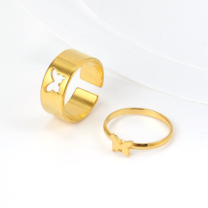 Wings Of Love Couple Rings