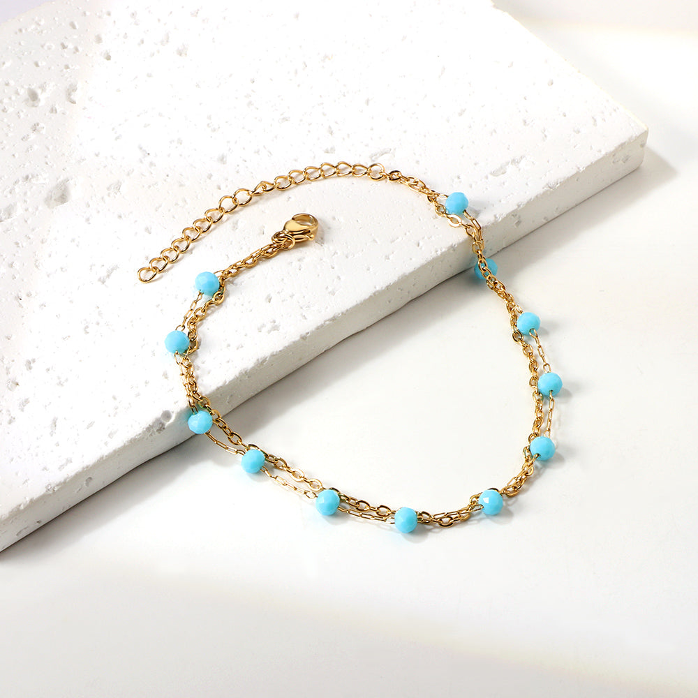 Turquoise Beads Anklet