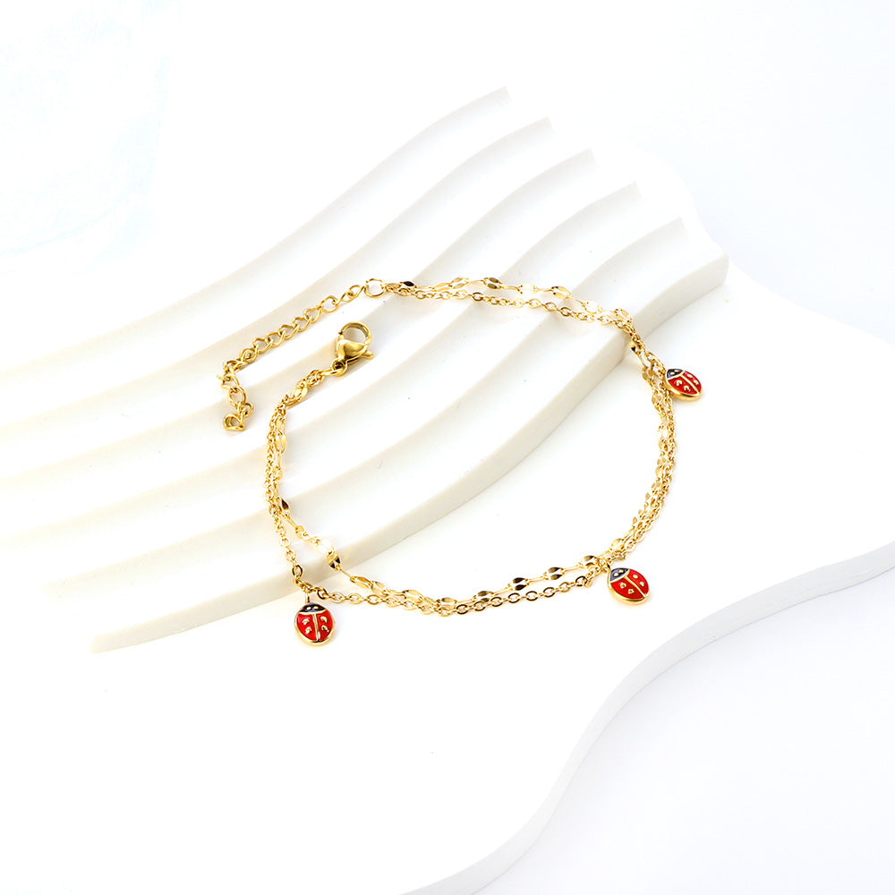 Lady Bug Anklet