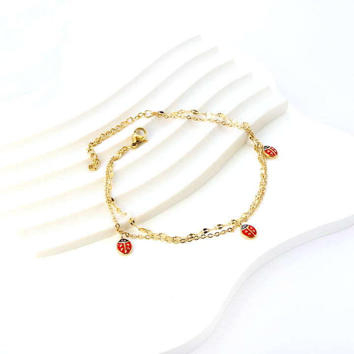 Lady Bug Anklet