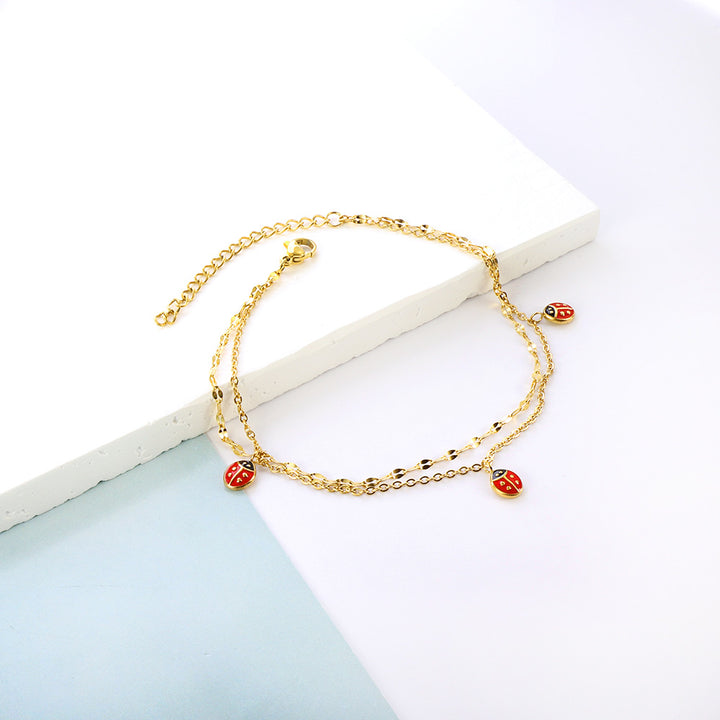 Lady Bug Anklet