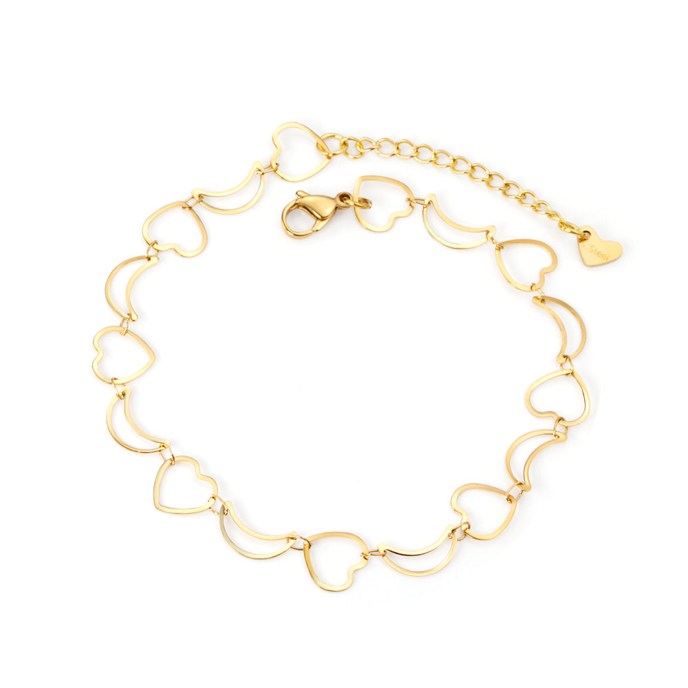 Heart Moon Chain Anklet