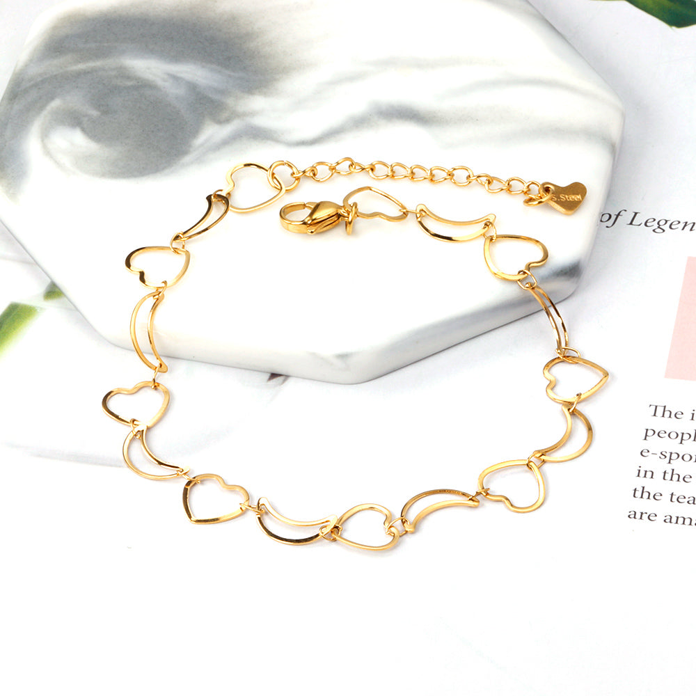 Heart Moon Chain Anklet