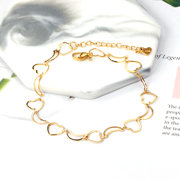 Heart Moon Chain Anklet
