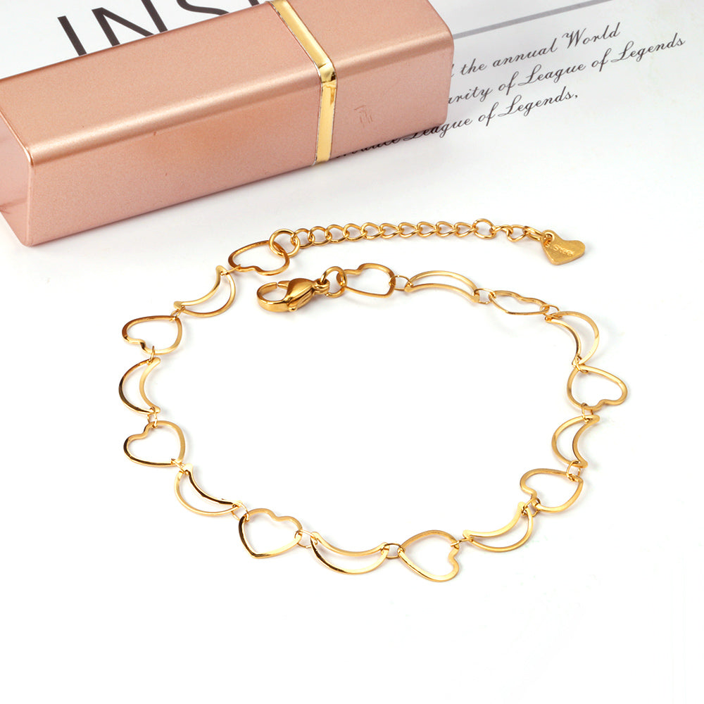 Heart Moon Chain Anklet