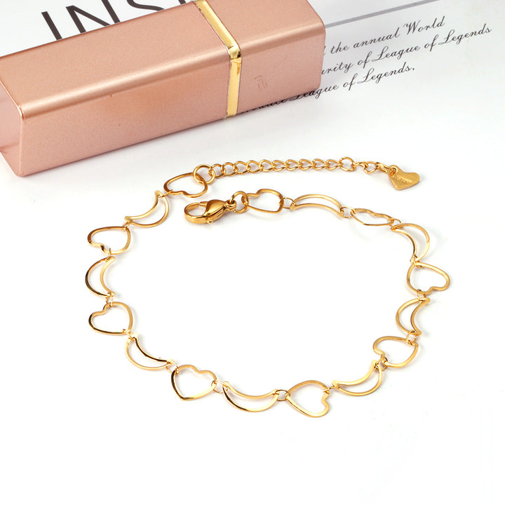 Heart Moon Chain Anklet