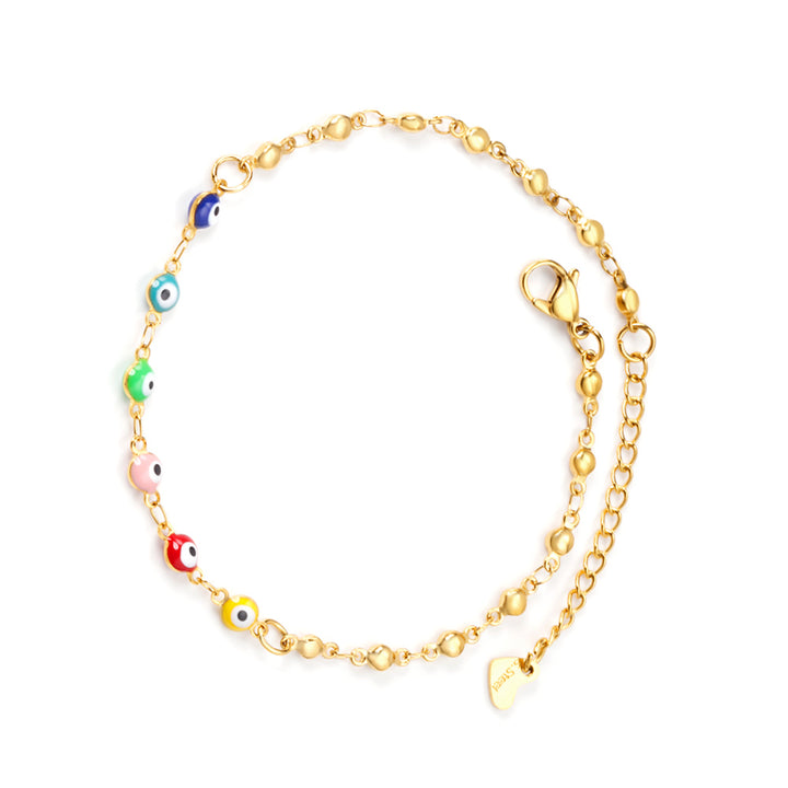 Rainbow Evil Eye Anklet