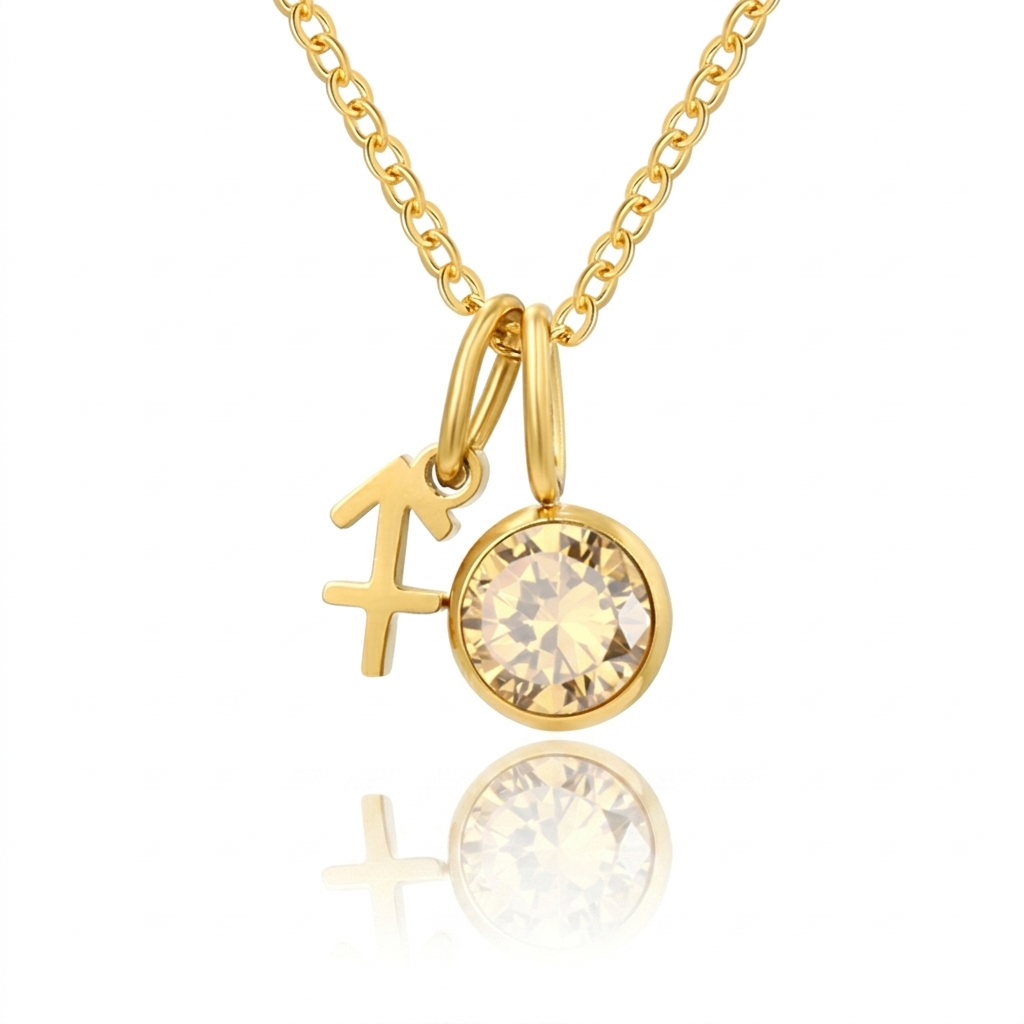 Birthstone Zodiac Pendant
