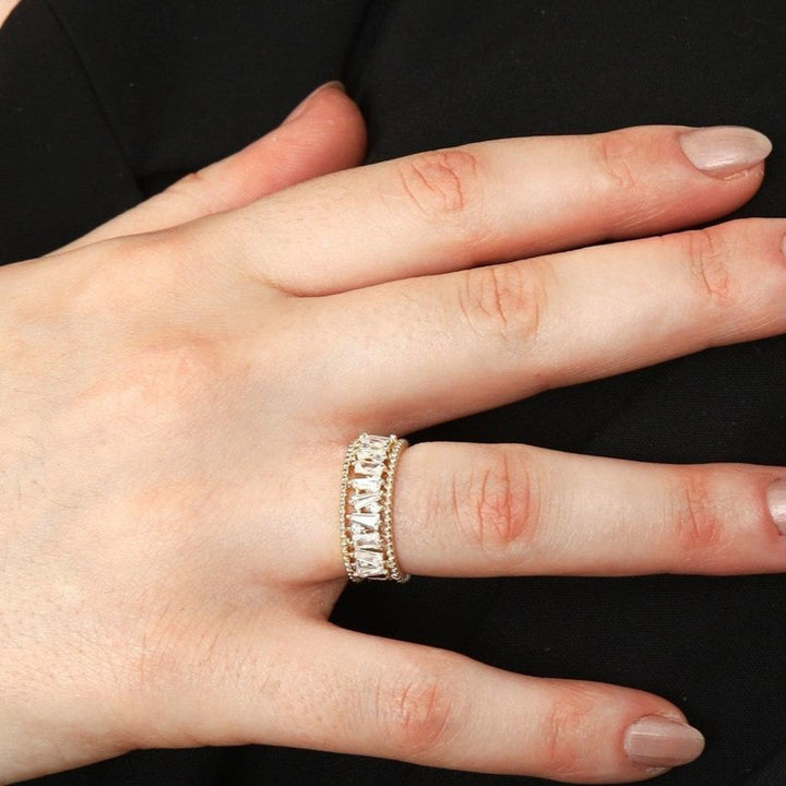 Asymmetric Zircon Ring