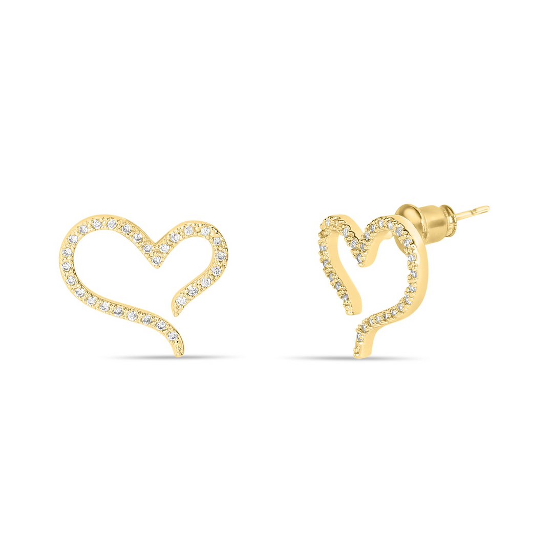 Embellished Heart Studs
