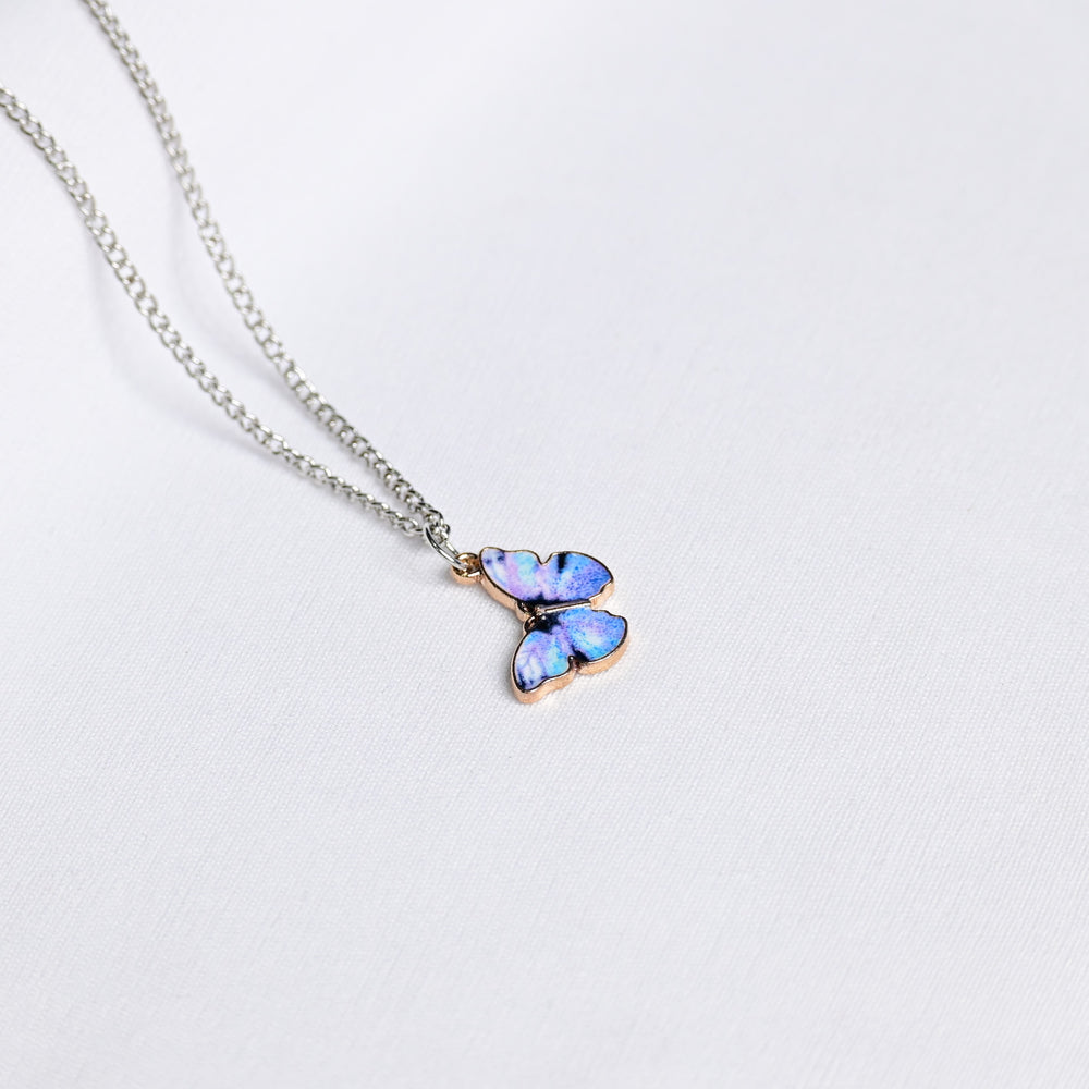 Lilac Butterfly Pendant - Fab Couture