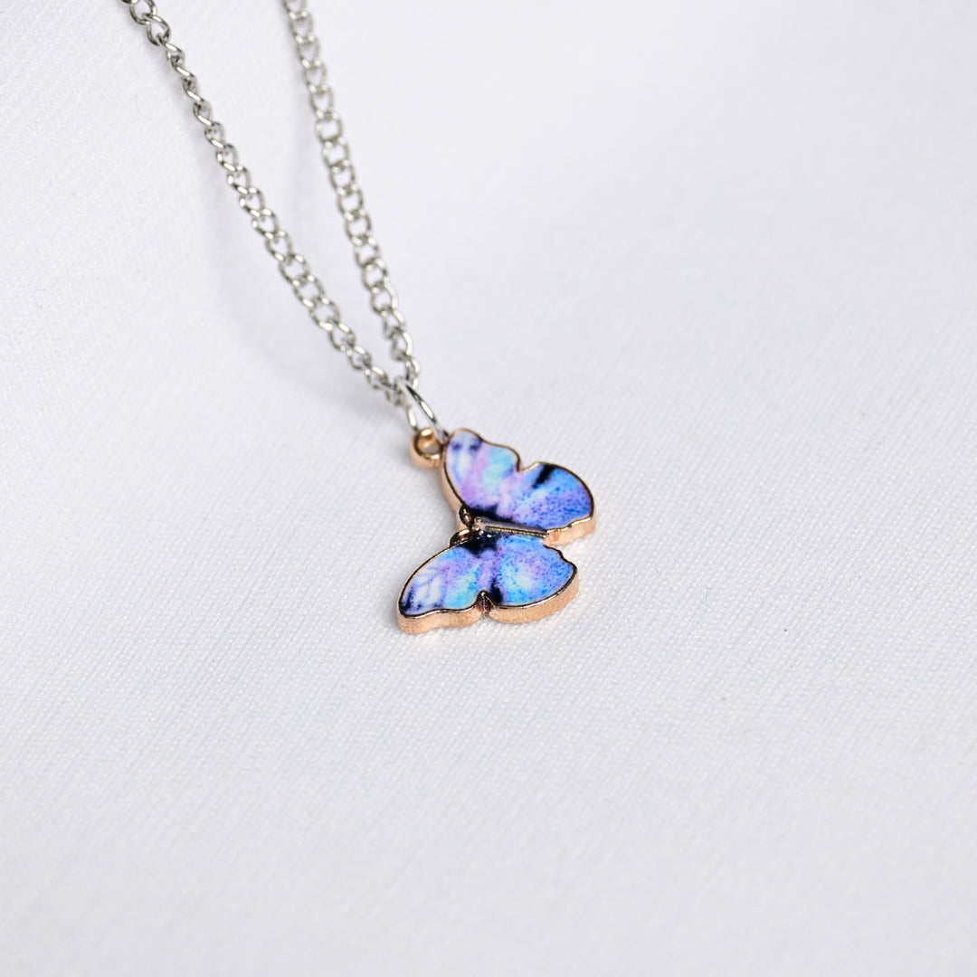Lilac Butterfly Pendant - Fab Couture