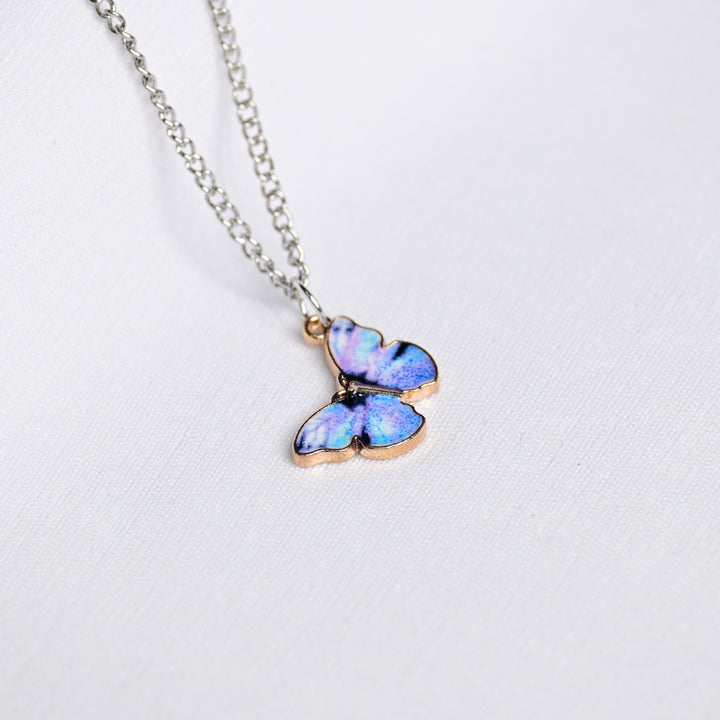 Lilac Butterfly Pendant - Fab Couture