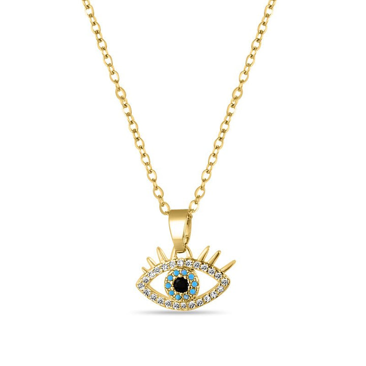 Azure Evil Eye Pendant - Fab Couture