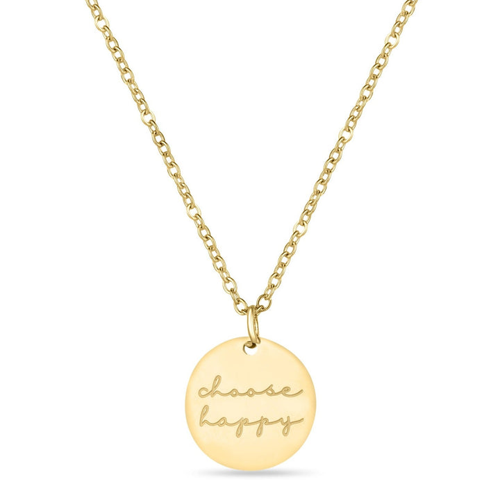 Choose Happy Pendant - Fab Couture