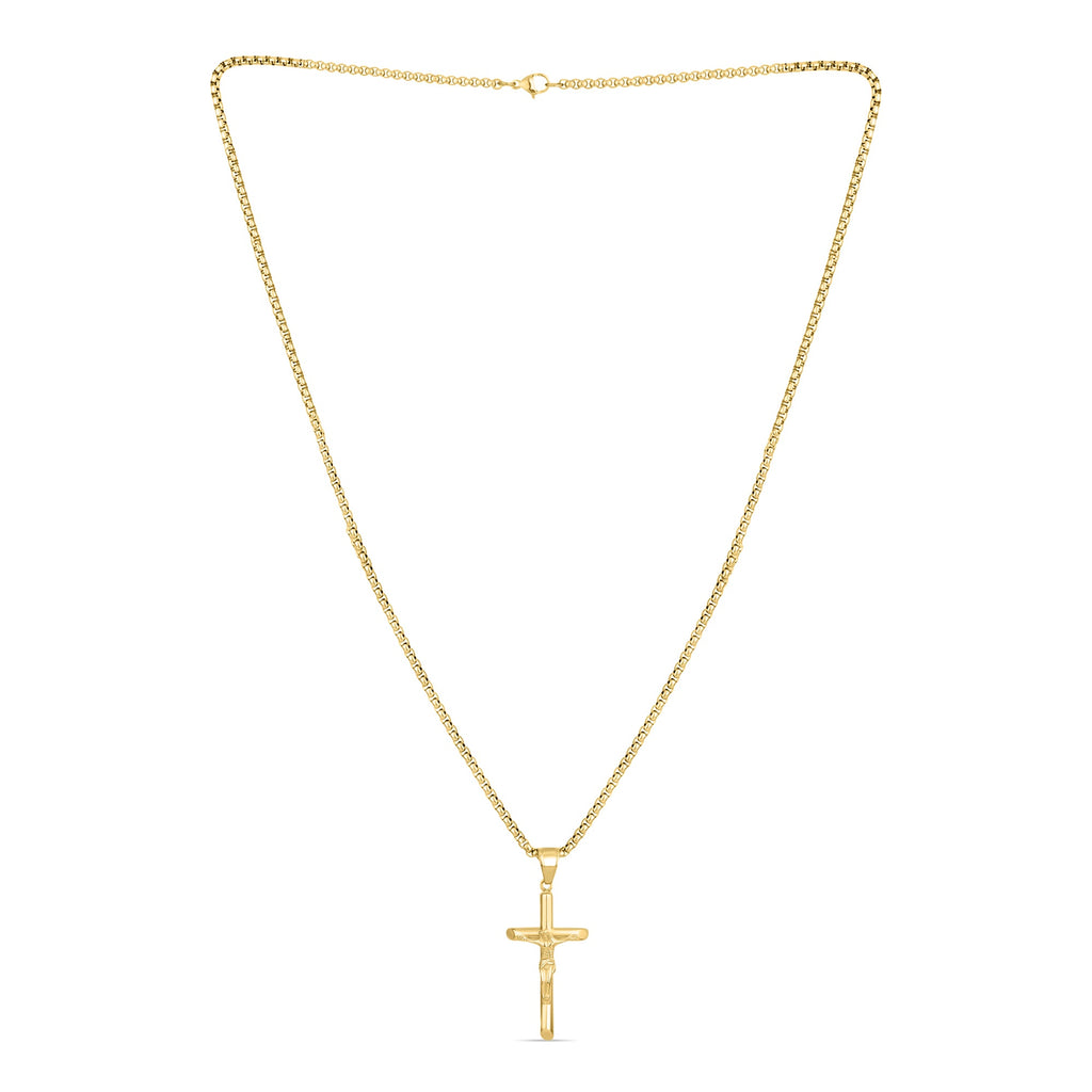 Crucifix Pendant (Gold) - Fab Couture