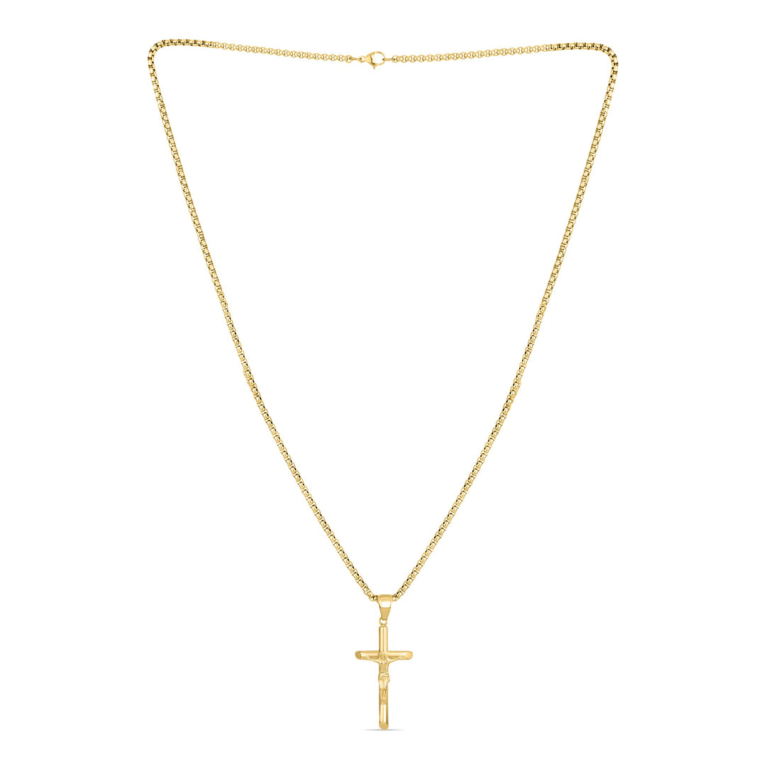 Crucifix Pendant (Gold) - Fab Couture