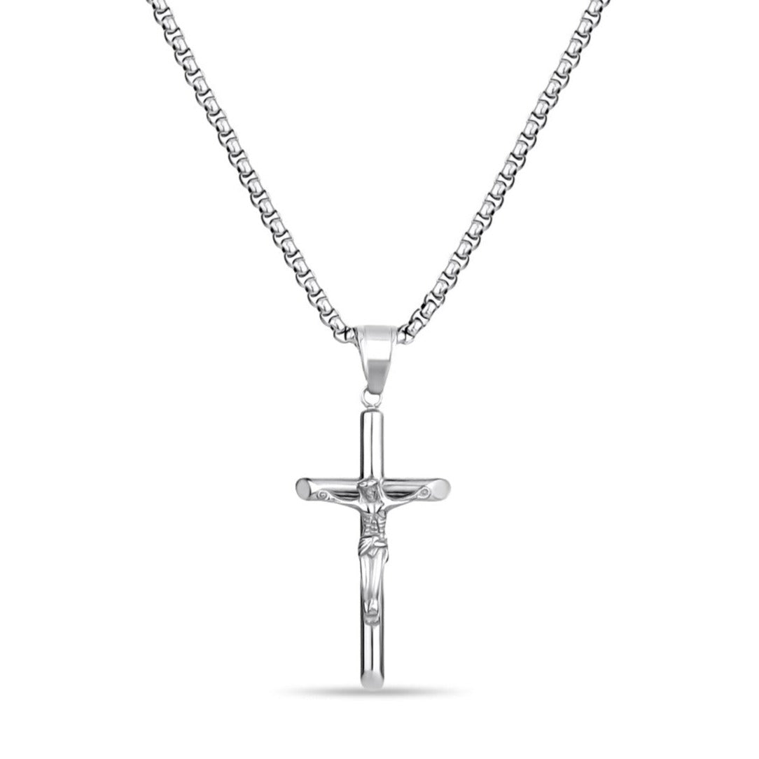 Crucifix Pendant (Silver) - Fab Couture