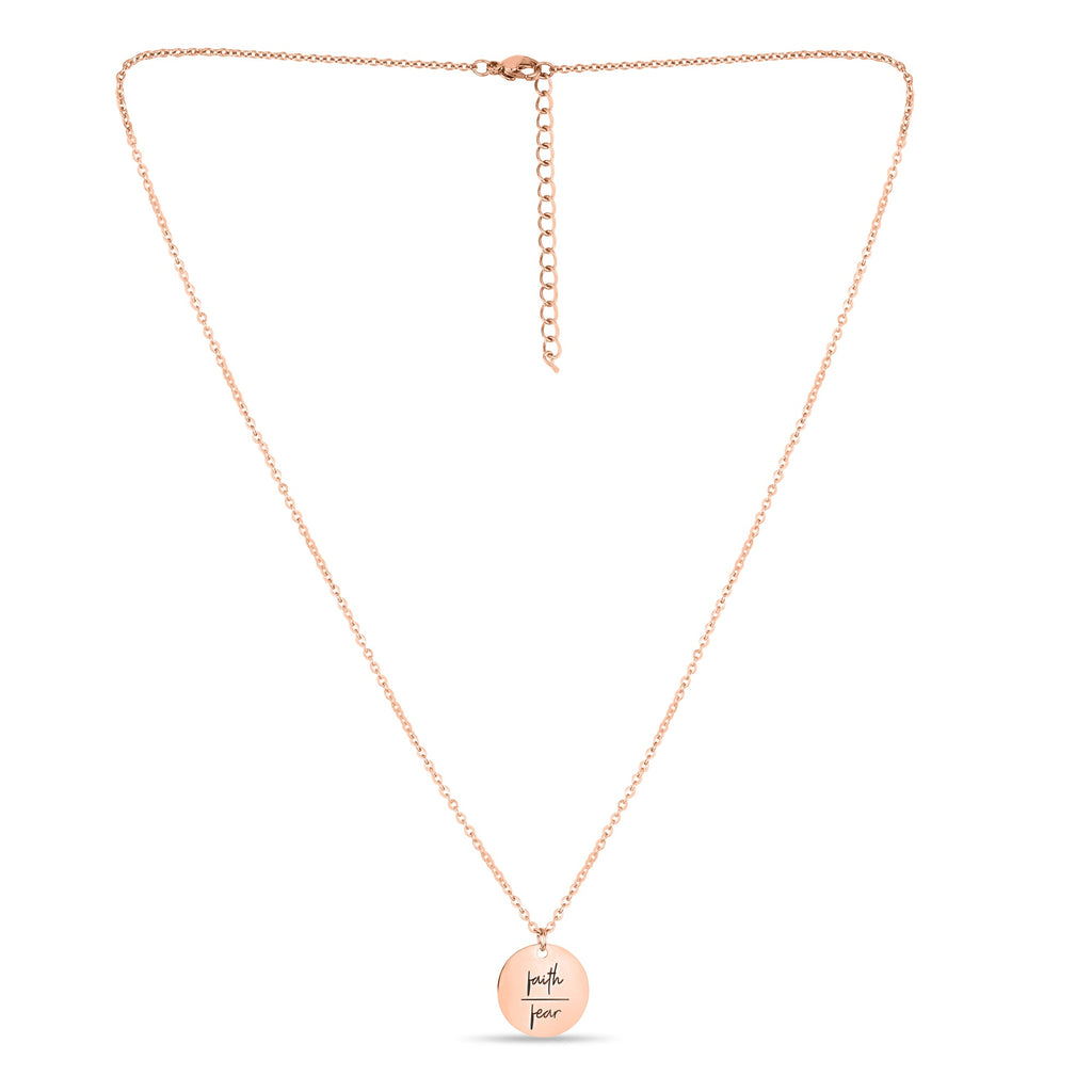 Faith over Fear Pendant - Fab Couture