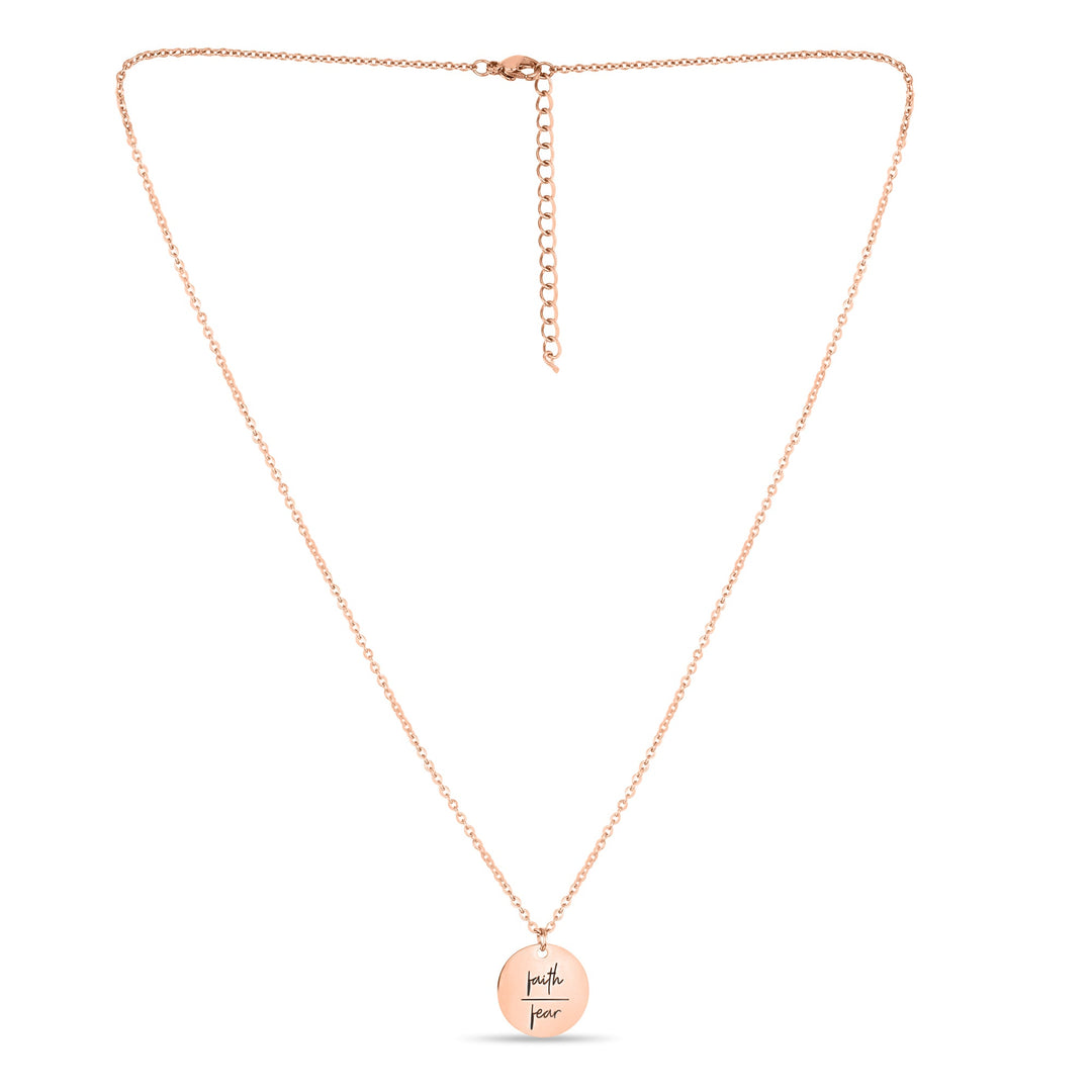 Faith over Fear Pendant - Fab Couture