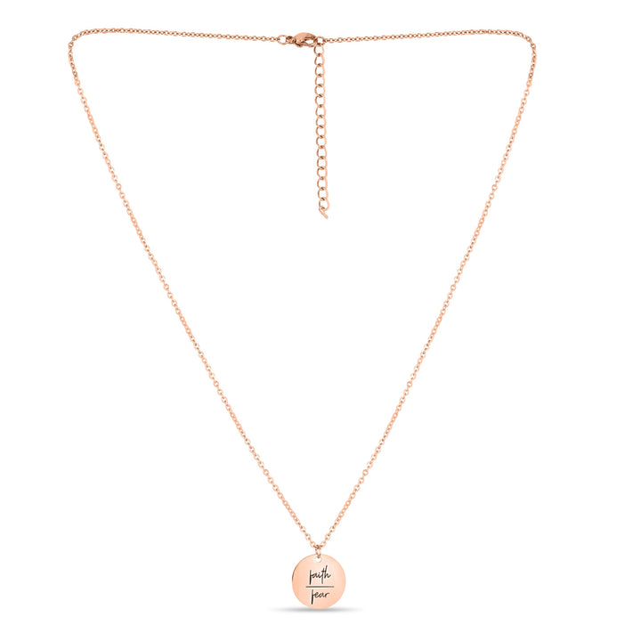 Faith over Fear Pendant - Fab Couture