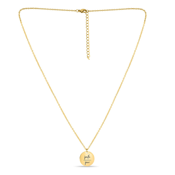 Faith over Fear Pendant - Fab Couture