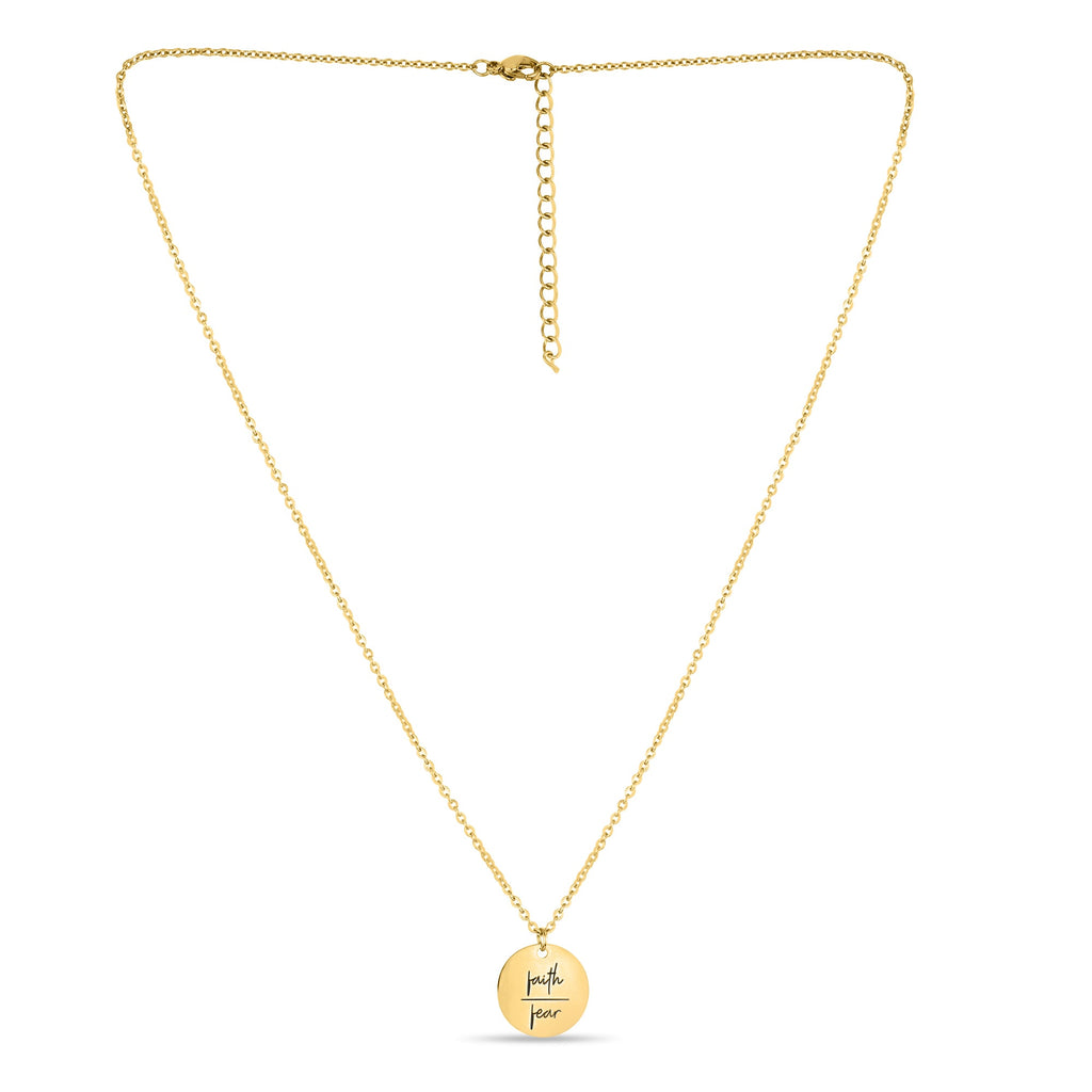 Faith over Fear Pendant - Fab Couture