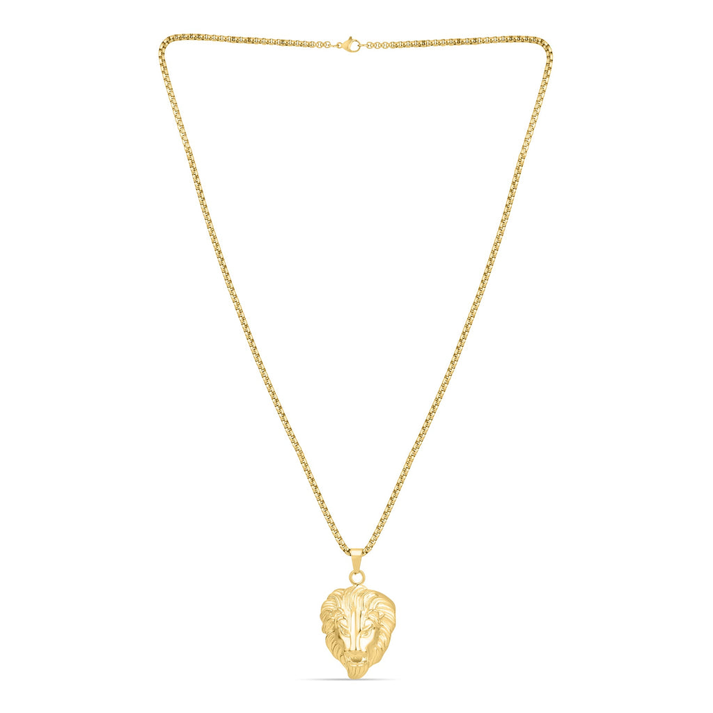 Lion Heart Pendant (Gold) - Fab Couture