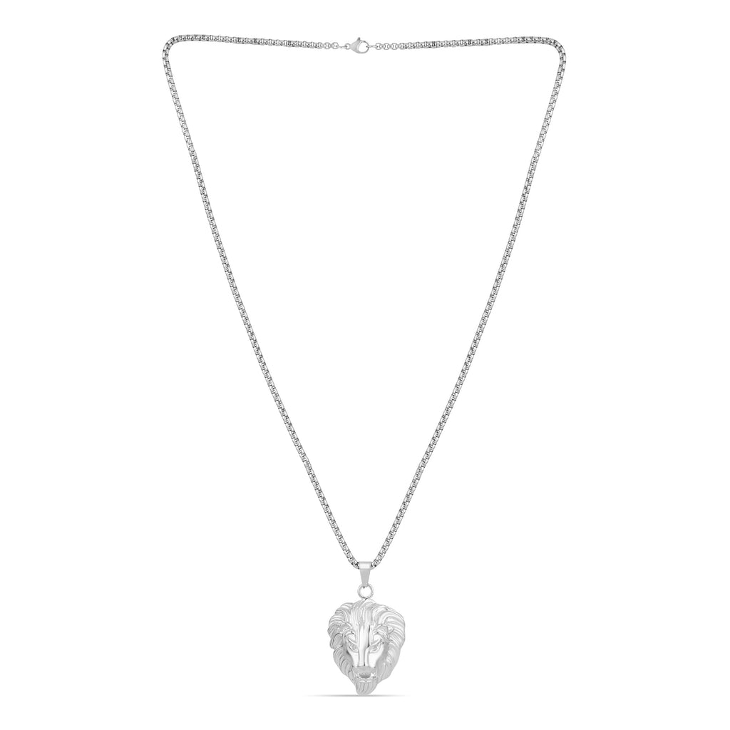 Lion Heart Pendant (Silver) - Fab Couture