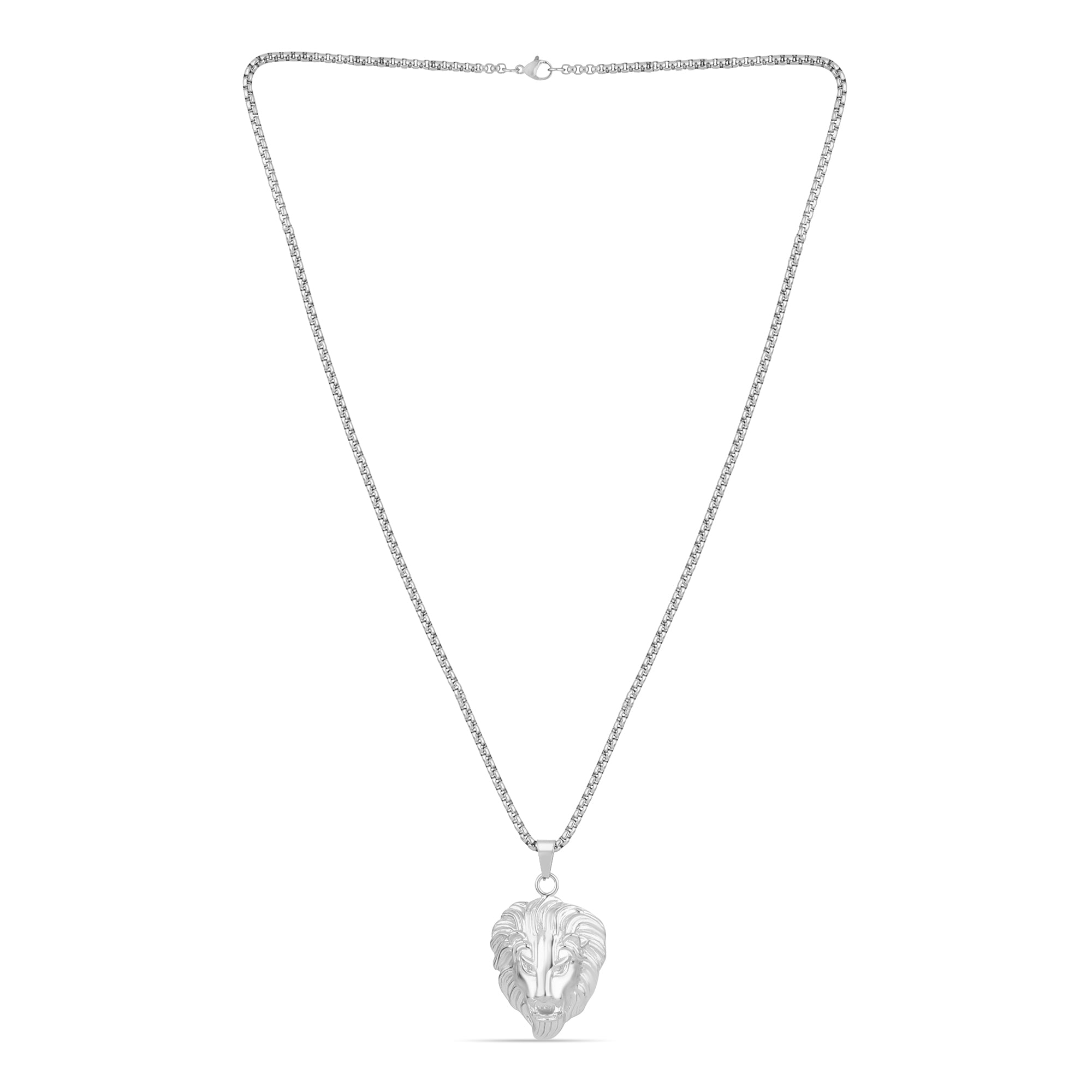 Lion Heart Pendant (Silver) - Fab Couture