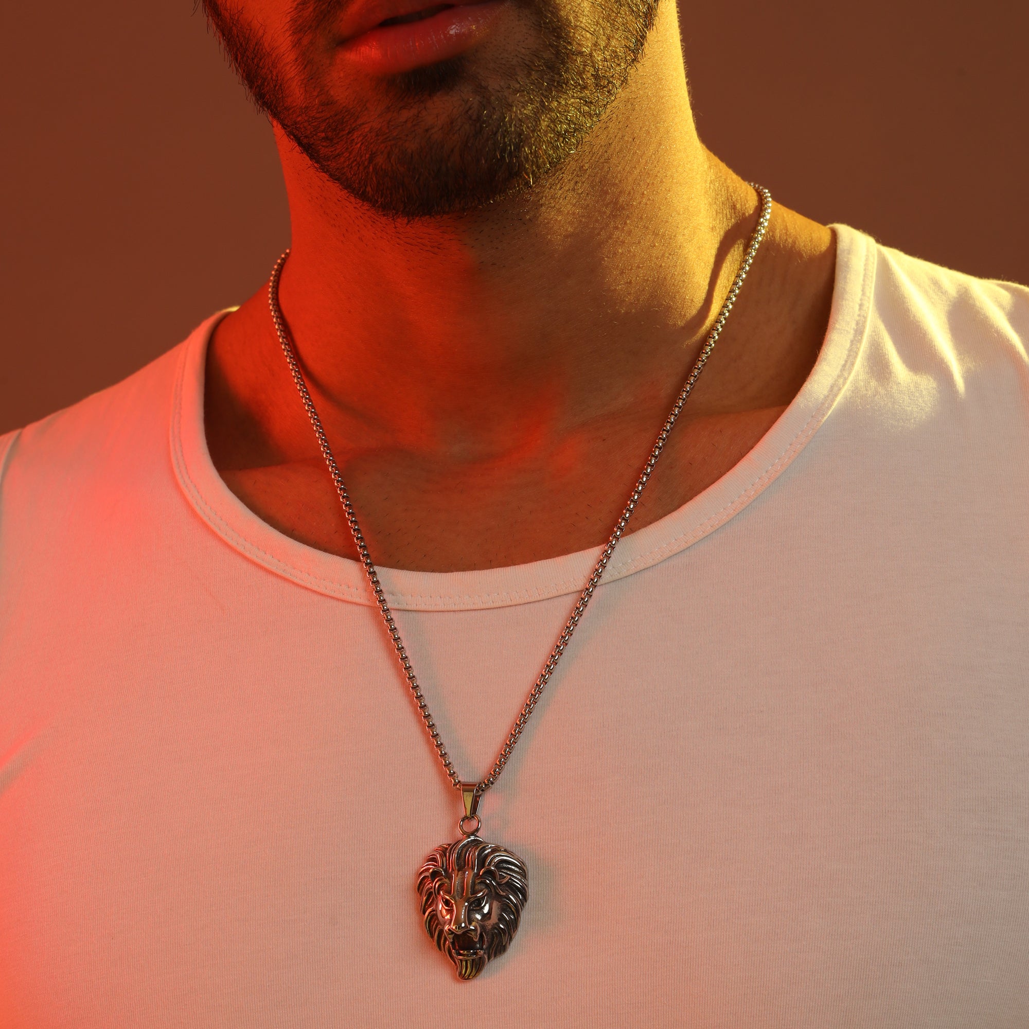 Lion Heart Pendant (Silver) - Fab Couture