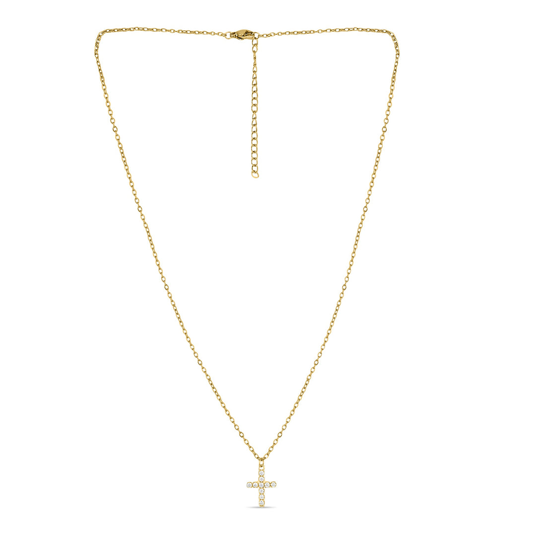 Minimal Cross Pendant - Fab Couture