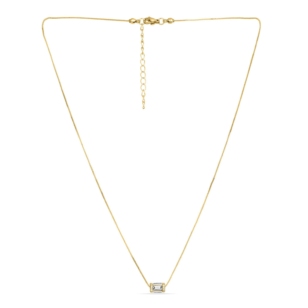 Minimal Crystal Necklace - Fab Couture