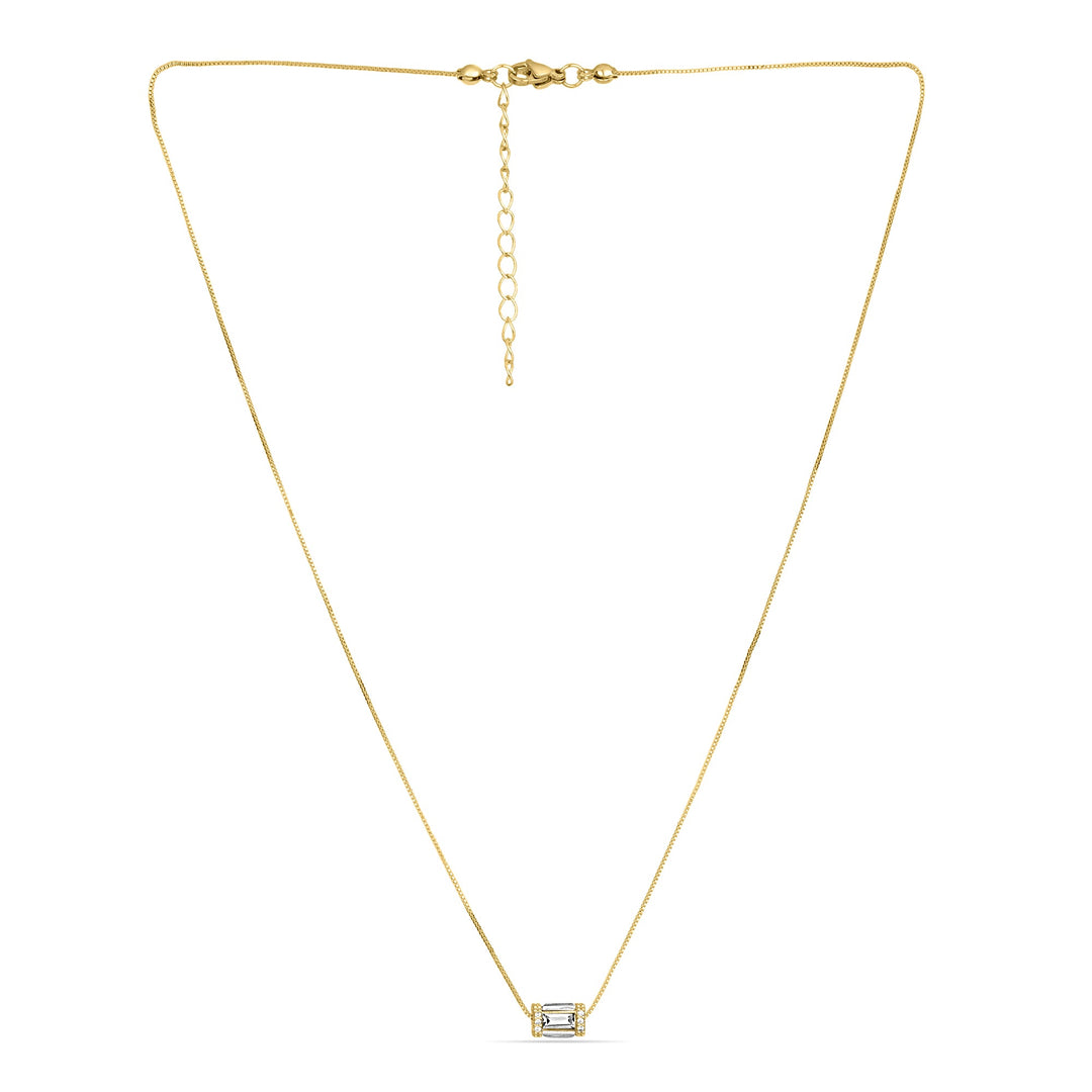 Minimal Crystal Necklace - Fab Couture