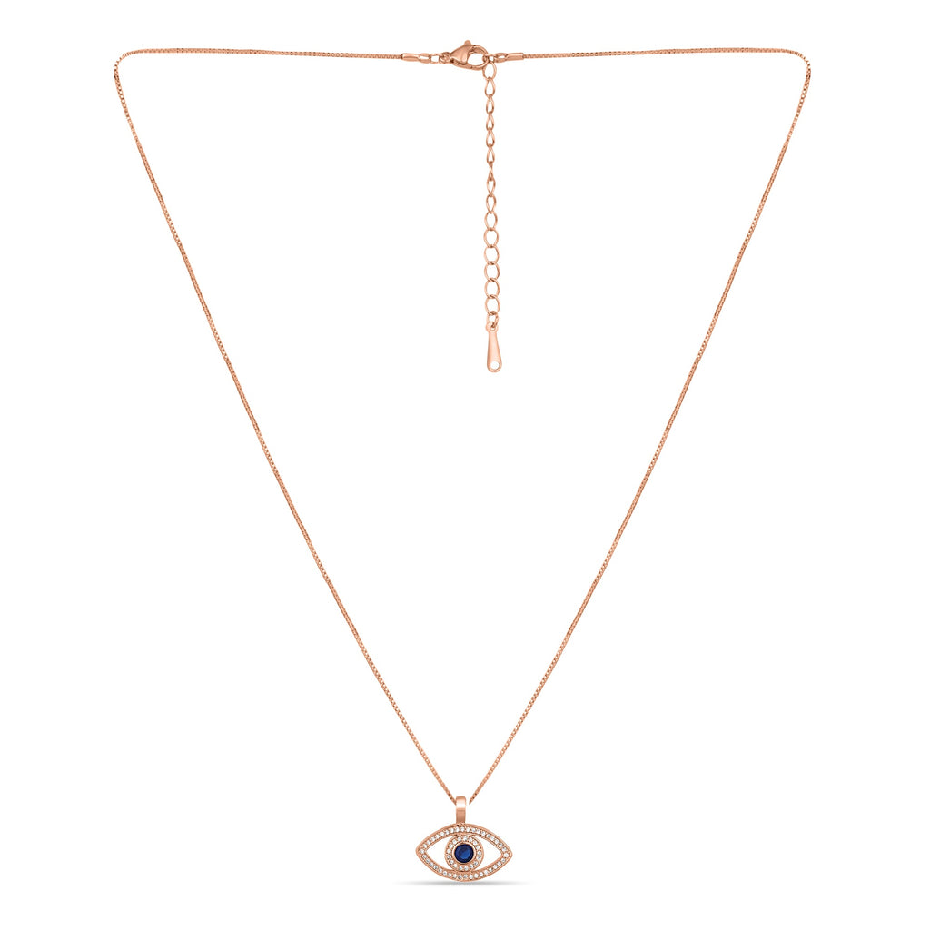 Sapphire Evil Eye Pendant - Fab Couture